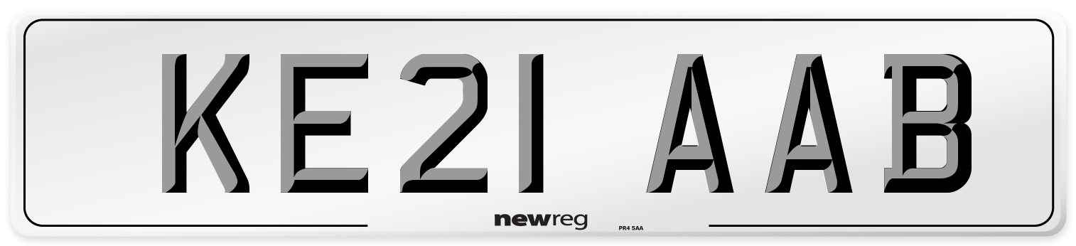 KE21 AAB Number Plate from New Reg